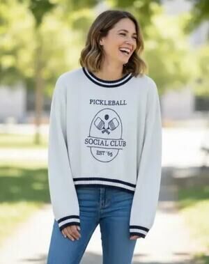 Sincerely Jules Pickleball Social Club Cropped Sweater Small